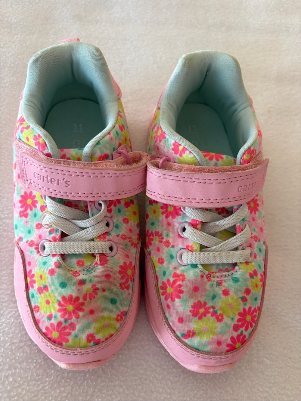Carters Pink Floral Sneakers